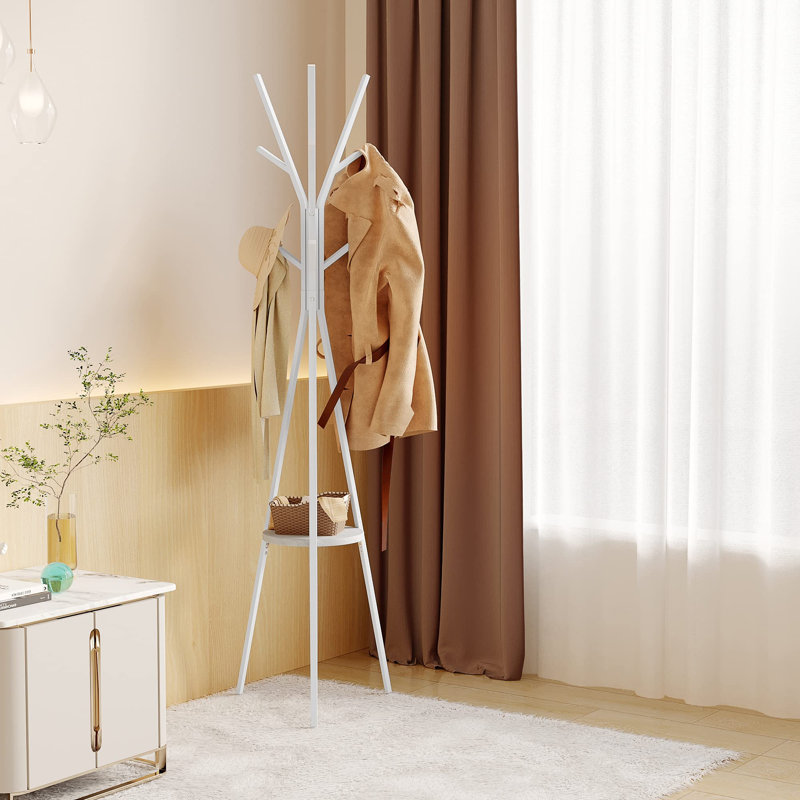 Alcuin Metal Coat Rack, White