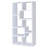 8-Shelf White Geometric Bookcase-2001406267
