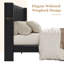 Ensemble de lit Celyn à oreilles capitonnées avec table de chevet cannelée, ensemble de meubles de chambre-2050109666-2050109668