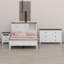 Ensemble 3 pièces Modern Farmhouse comprenant une tête de lit avec ports de charge, table de chevet et commode-1789501836