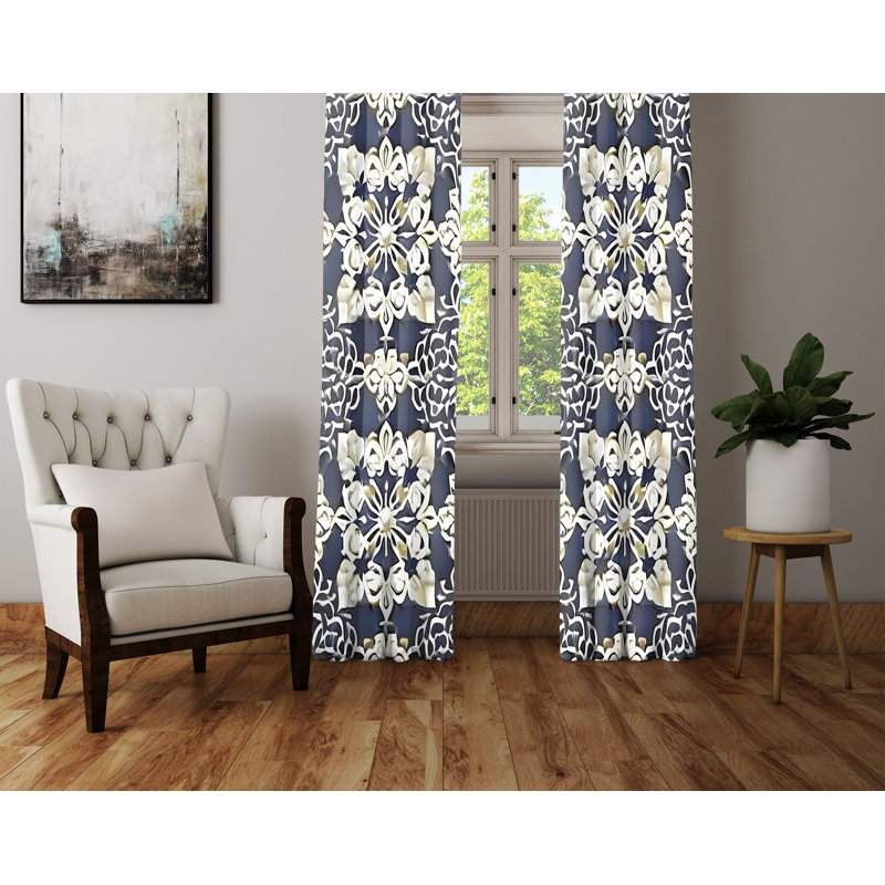 Paire de rideaux semi-transparents en polyester Datzer, L 20 po x L 52 po