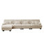 Canapé-lit Cloud, canapé-lit modulaire en chenille 4 places avec 1 repose-pieds, coussins lombaires et coussins décoratifs Cloud-117245034-125591625