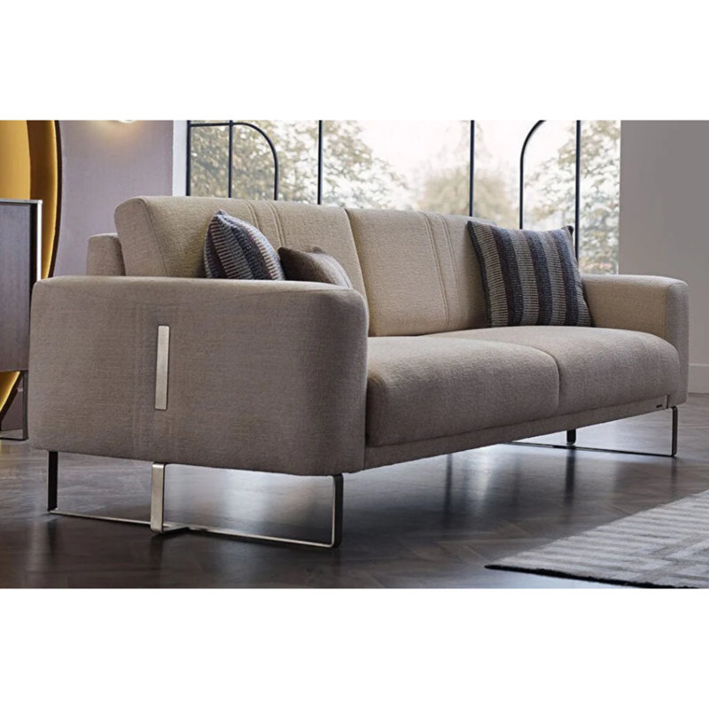 Hokku Designs Mirante 94" Wide Convertible Sofa, Cream