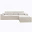 Canapé modulaire 2 pièces 104,3 po X 68,9 po - aucun assemblage requis, canapé en velours côtelé moelleux pour salon, chambre à coucher et appartement (combinaison gratuite)-1791047172