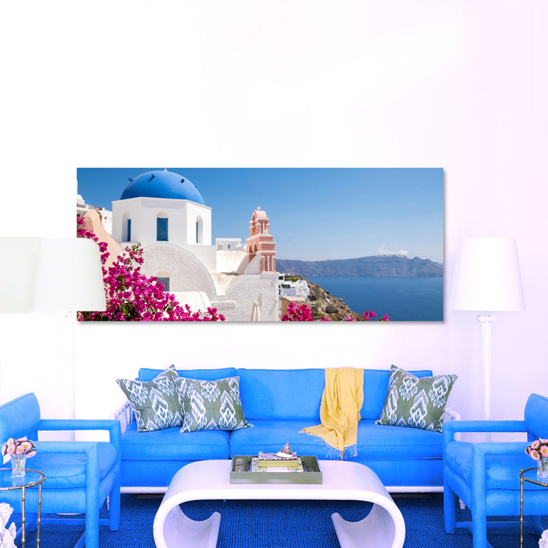 Santorini Summer Print, Aluminum
