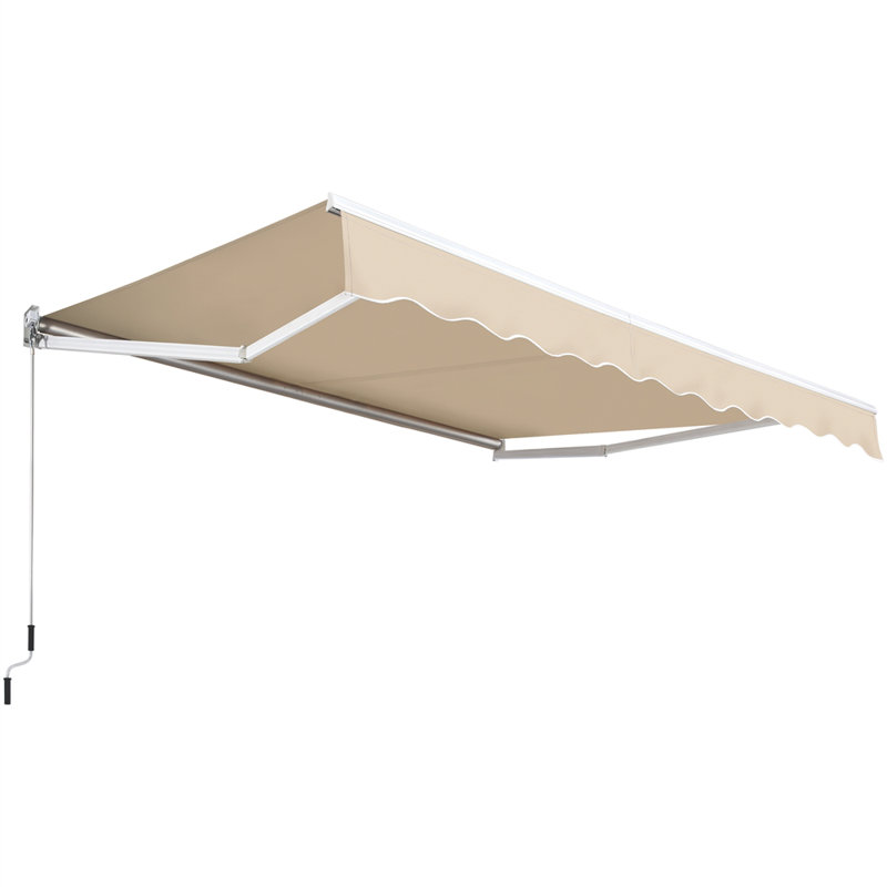 Retractable Patio Awning, Beige, 300 cm L x 250 cm W