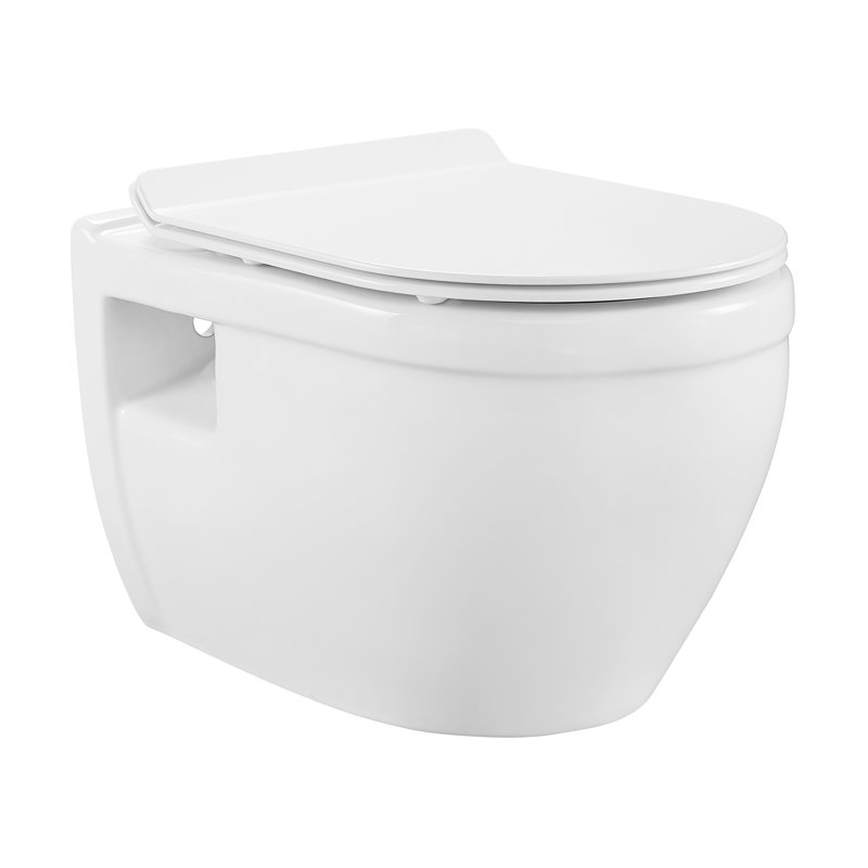 Cuvette de toilette allongée Ivy, Blanc lustré