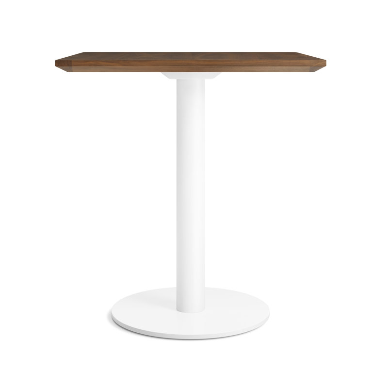 Easy Walnut Wood Dining Table, Walnut, Matte White