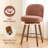 26" Swivel Upholstered Counter Stool With Solid Wood Frame-1355595998
