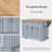 Kitchen Island With Modern Lines And Grey Blue Hue 54.62In Depth --358688513
