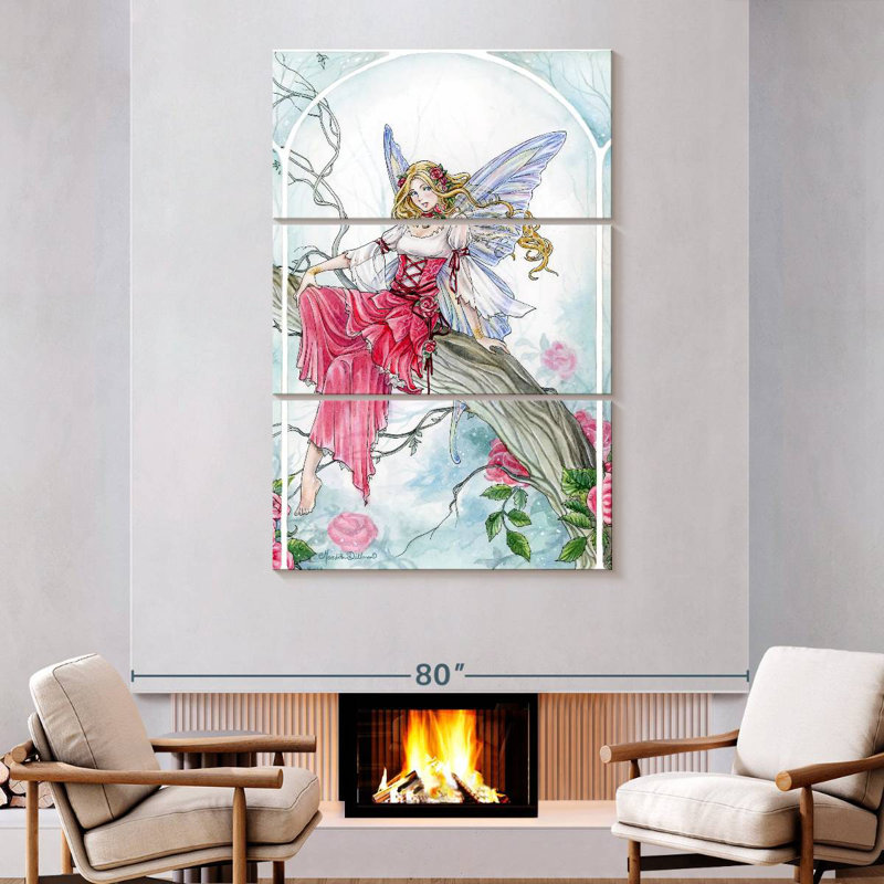 Kelan Misty Rose Fairy, 74" H x 48" W