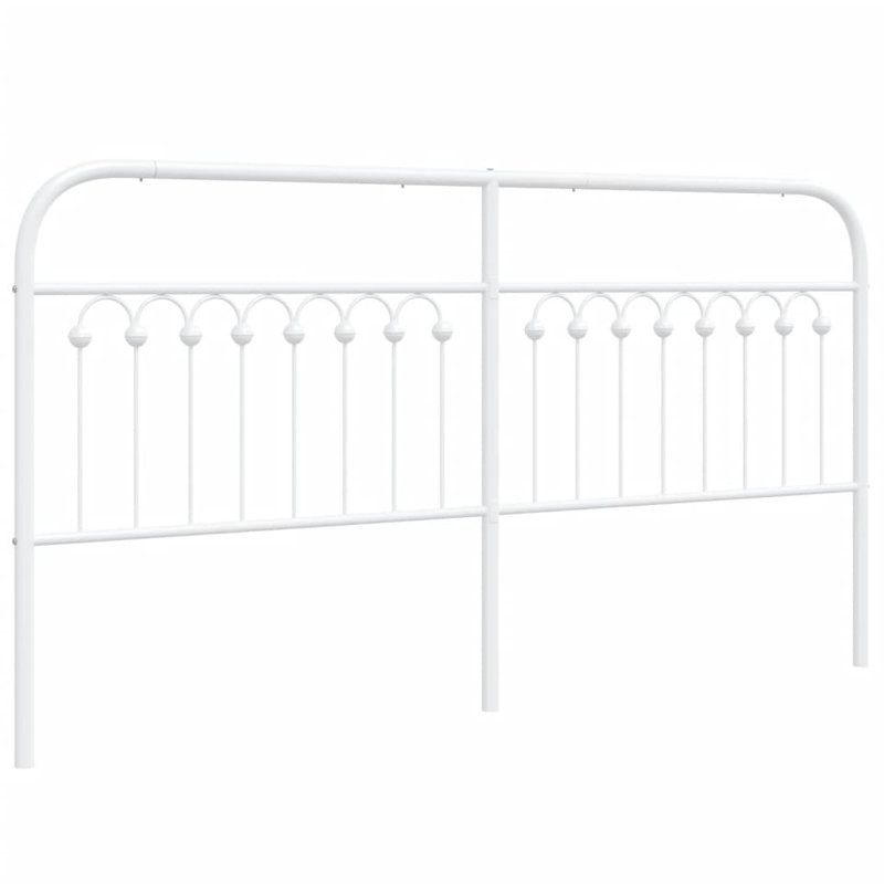 Vidaxl Metal Replace Headboard Black 180 Cm, White, 120 x 200 cm