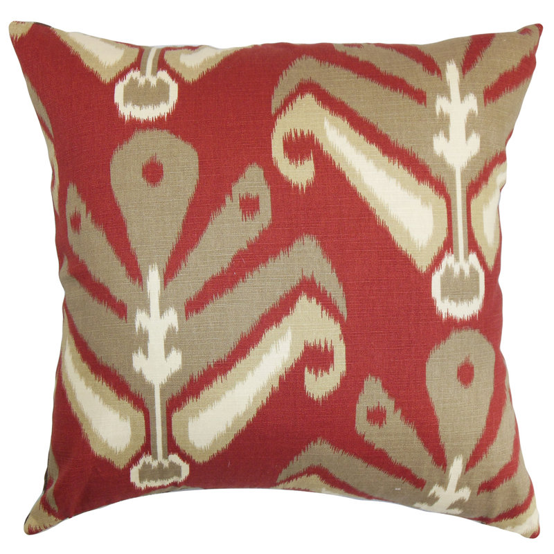 Coussin en coton sakon, Garance, 20 po x 20 po, Pas de remplissage