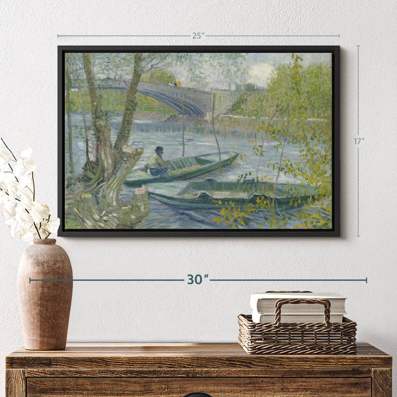 " Fishing In Spring Canvas Print ", 17" H x 25" W