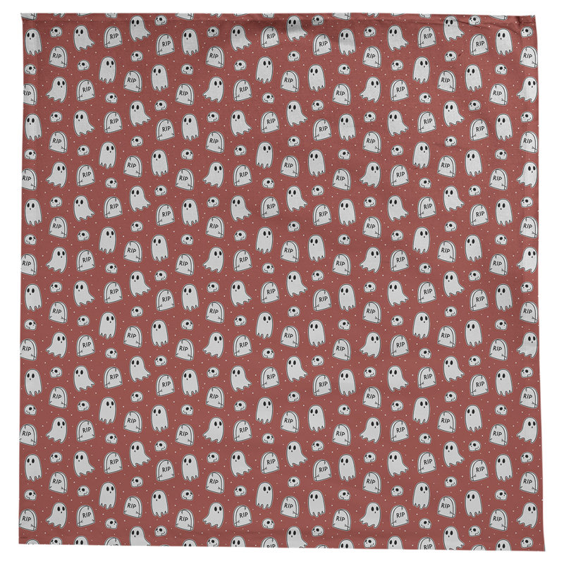 Nappe carrée à motif géométrique avicia, Rouge / Blanc
