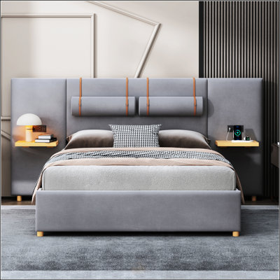 Queen Upholstered Platform Bed