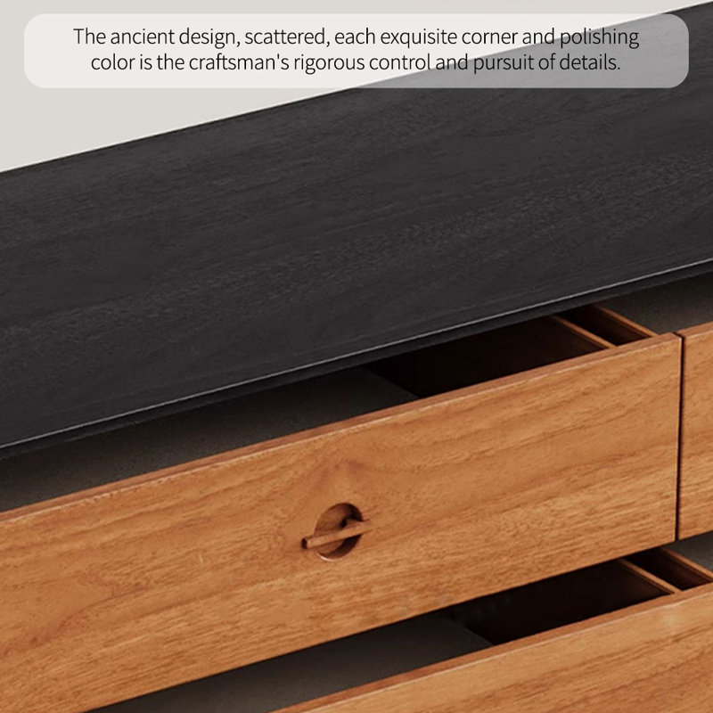 Retro Simple Solid Wood Nine Drawers Sideboard