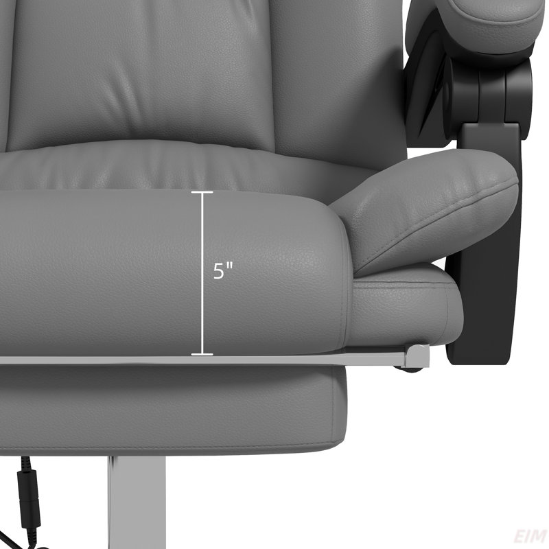 Chaise de bureau Vinsetto Vibration Massage, Gris
