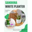 Pot à fleurs blanc Sandora - Texture faite à la main, intérieur / extérieur, décoration de jardin et de patio résistante aux intempéries, pot à fleurs en grès-191222419