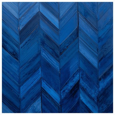 Blue Chevron Pattern Canvas Gallery Wrap in Many Sizes