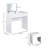 Makeup Desk With Drawer, Vanity Table Set With Flip-Up Mirror And Cushioned Stool, White