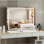 Miroir de salle de bain avec lumières 31,5 "x 22,8" avec bande lumineuse en cristal et miroir de salle de bain Hollywood