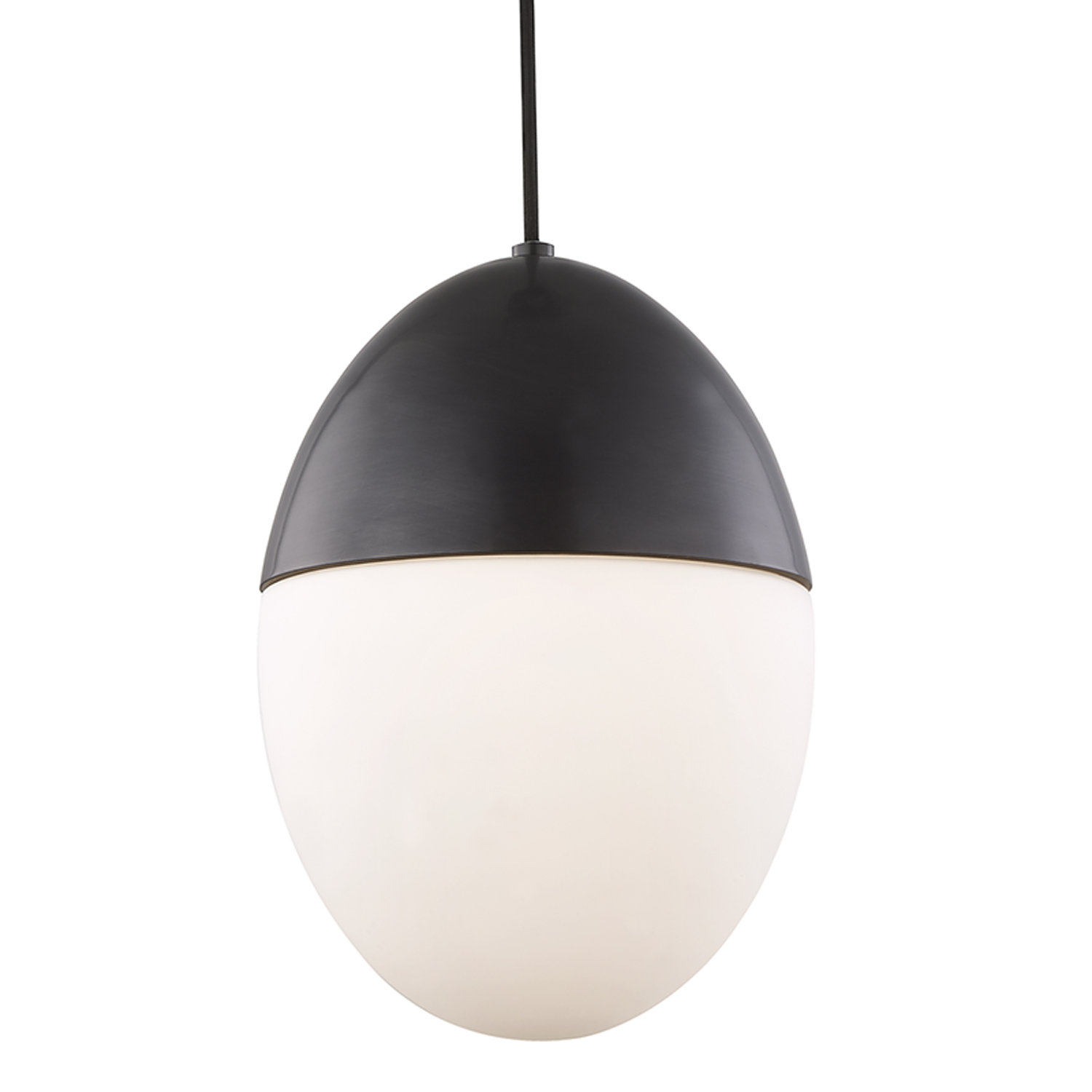 Sanaria Single Light Glass Dimmable Pendant, Old Bronze, 15" H x 10" W x 10" D