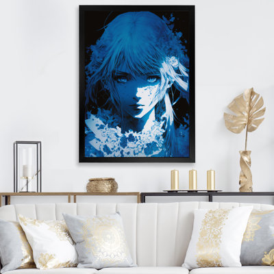 Chaydon, dessin animé rétro rétro bleu IV sur toile