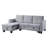Nova 82.5" Velvet Reversible Sleeper Sectionals Sofa With Storage Chaise-1710488556