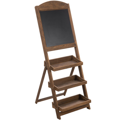 3-Tier Shlef Free Standing Wood Chalkboard