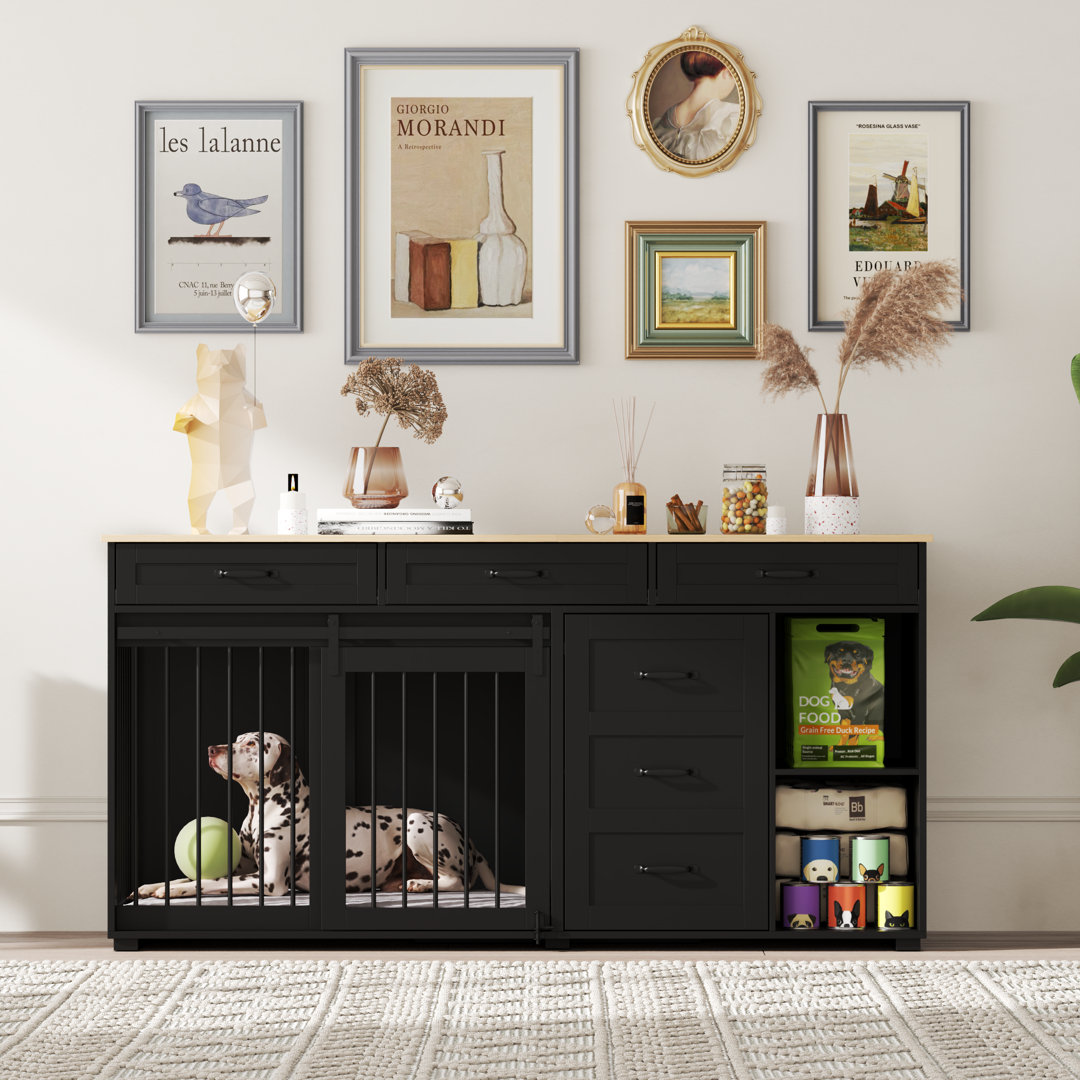 3 Drawer Two Compartment Dog Crate Tucker Murphy Pet™ 