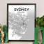 Sydney City Map - No Frame Print-1070727242