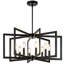 Lustre de ferme industriel moderne à 8 lumières Barines-62709048