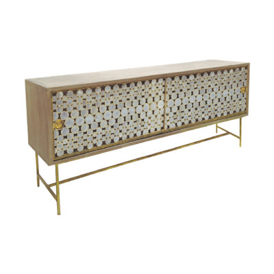 71.75 " W Mahogany Solid Wood Credenza