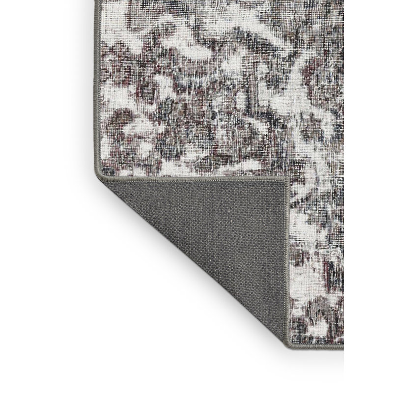 Tapis traditionnel gris / blanc Molene, Rectangle 4 pi x 6 pi