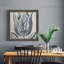 Indigo floral sur lin VI - reproduction encadrée de qualité supérieure - prêt à être accroché - impression encadrée sur papier-1607622980-1607652881-1607646673