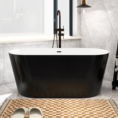 59'' x 29.5'' Freestanding Soaking Acrylic Bathtub