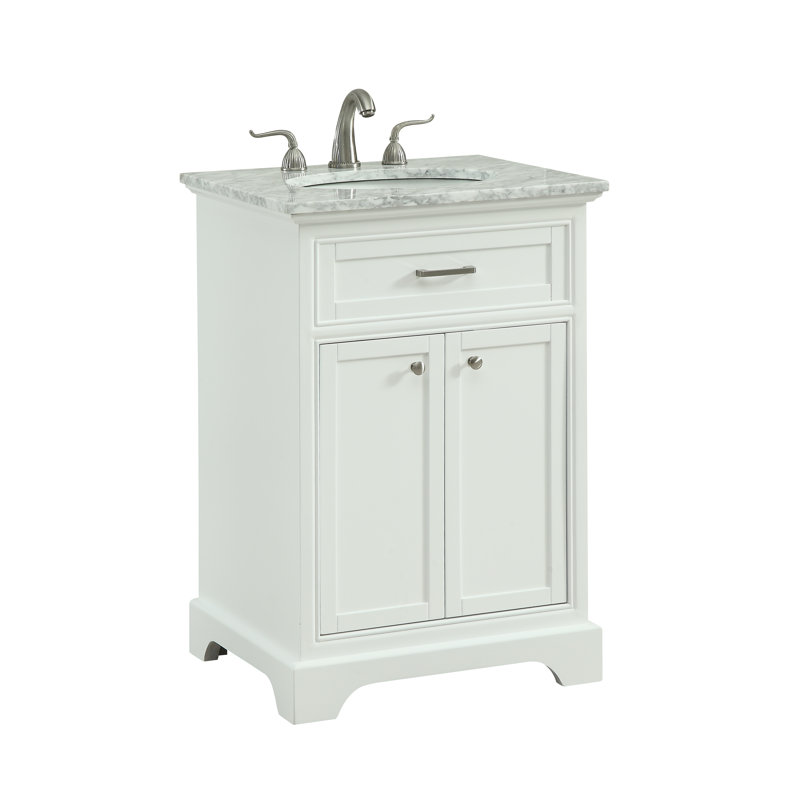 Ensemble de meuble-lavabo simple 24 po Hermes, Blanc
