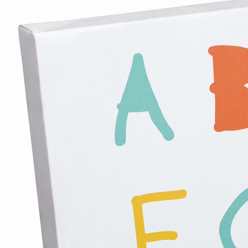 Art sur toile colorée par alphabet Labrecque