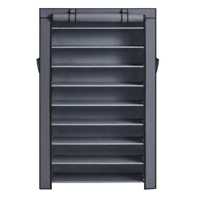 Shoe Storage, Gray, 63" H x 34.6" W x 11" D