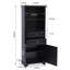 Armoire de rangement Arthelia, armoire de salle de bain autoportante en bois avec 2 tiroirs, armoire de rangement latérale avec tablette réglable pour salle de bain, salon, cuisine, salle d'étude, noir-69178205