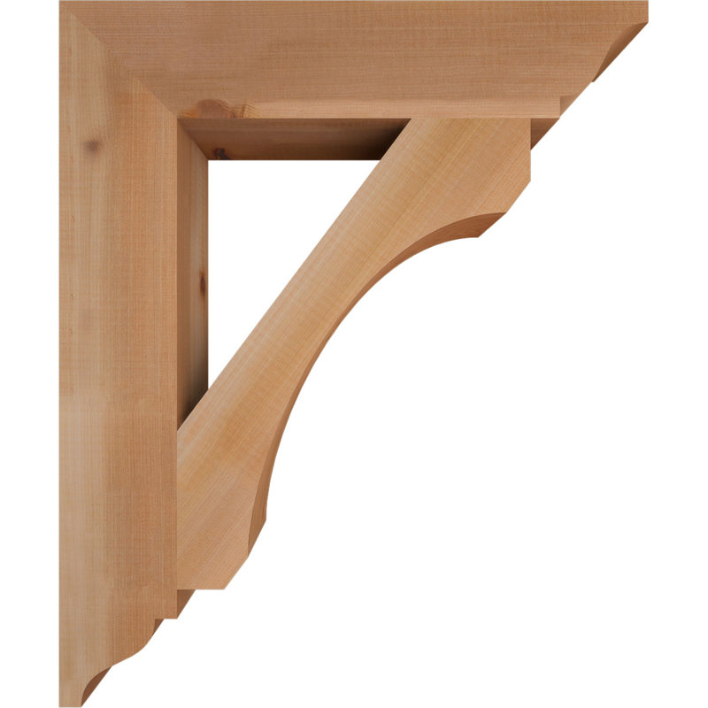 Support traditionnel lisse l 3 1/2 po x P 20 po x H 24 po, cèdre rouge de l'Ouest, Cèdre rouge de l'Ouest (lisse)