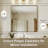 Black Aluminum Framed Rectangle Bathroom Mirror, Vanity Mirror With Tempered Glass-1083476490