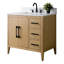 Meuble-lavabo simple 36 po avec plateau en marbre Chambery-94426587-94564315