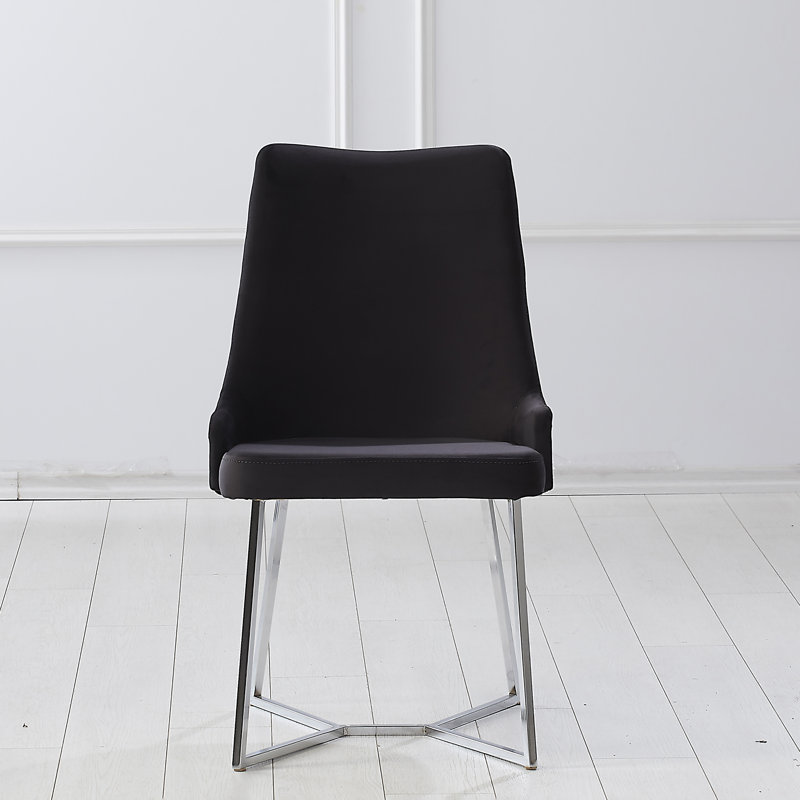  Chaise parsons en tissu noire
