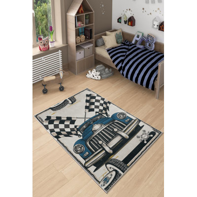 Eco-Friendly Area Rug (2 ft x 3.3 ft), 100% Polyester, 650 g/m² | Antibacterial & Non-Slip PVC Dot Underside, Pile Height: 0.2 inches | Machine Washable, Digital Print Design, Perfect for Living Room & Bedroom Decor