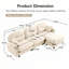Canapé modulaire en chenille 3 places avec 2 coussins et repose-pieds-144501634-144501663-144501635