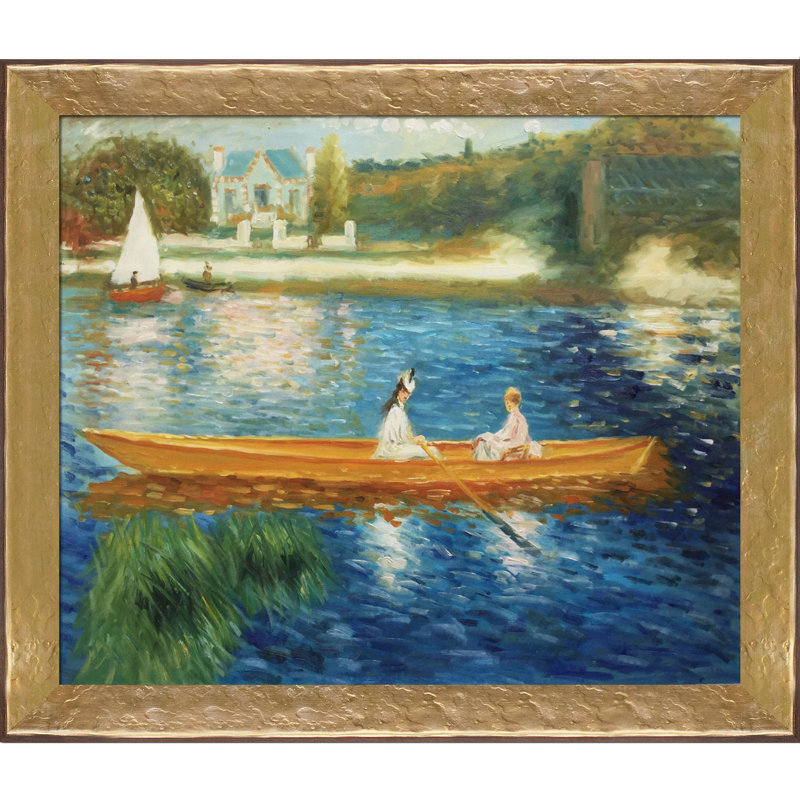 «Boating on the seine» par Pierre-Auguste Renoir, reproduction d'art sur toile, H 20 po x l 24 po x P 2 po