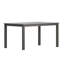 Ensemble de table de salle à manger moderne en bois massif et en bois massif gris (1 ensemble de table et 3 chaises (ensemble de 2))