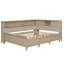 Lit de jour en bois avec tablettes de rangement et 3 tiroirs-728758236